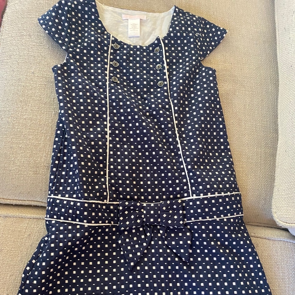 Size 7 Janie and Jack dress navy and white